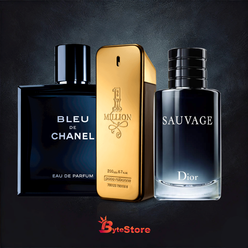 Combo de perfumes para hombre importados - Sauvage Dior | Bleu de Chanel | One Million