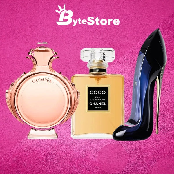 Combo de perfumes para mujer - Coco Chanel Paris / Olympea / Good Girl Carolina Herrera